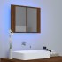Armario con espejo y LED madera color marrón roble 60x12x45