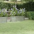 Jardinera de acero recubrimiento en polvo plateado 114x40x68