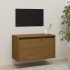 Armario de pared madera maciza de pino marrón miel 60x30x35