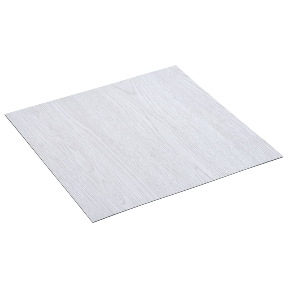 Tarimas de suelo autoadhesivas 20 uds PVC blanco 1,86