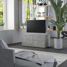 Mueble para TV madera contrachapada gris hormigón 80x34x36