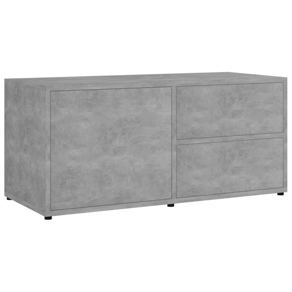 Mueble para TV madera contrachapada gris hormigón 80x34x36