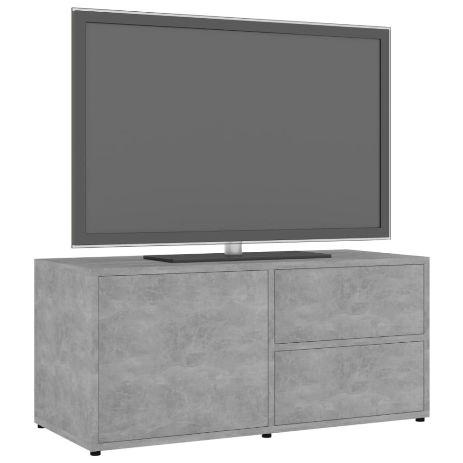 Mueble para TV madera contrachapada gris hormigón 80x34x36