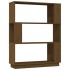Estantería/divisor madera de pino marrón miel 80x25x101