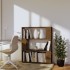 Estantería/divisor madera de pino marrón miel 80x25x101