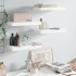 Estante flotante de pared 4 uds MDF blanco brillo 40x23x3,8