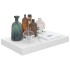 Estante flotante de pared 4 uds MDF blanco brillo 40x23x3,8