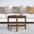 Mesa de centro de madera maciza de pino marrón miel 62,5x45