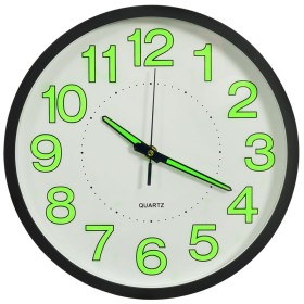 Reloj de pared luminoso negro 30