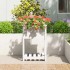 Jardinera con estante madera maciza de pino blanco 54x54x81