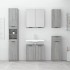 Armario de baño de pared gris sonoma 32x20x67