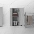 Armario de baño de pared gris sonoma 32x20x67