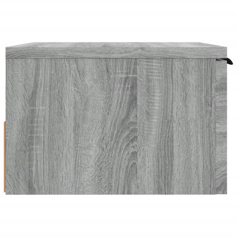 Mesita de noche de pared color gris Sonoma 34x30x20