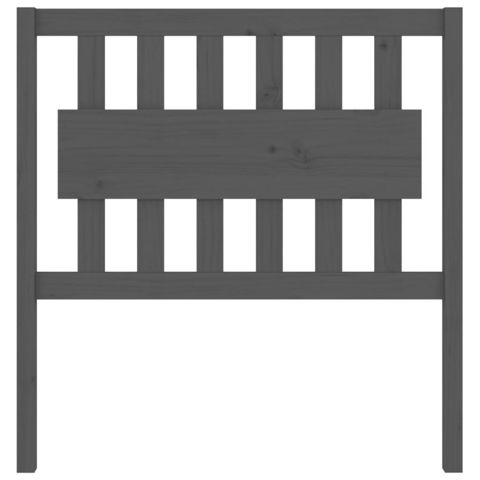 Cabecero de cama madera maciza de pino gris 95,5x4x100