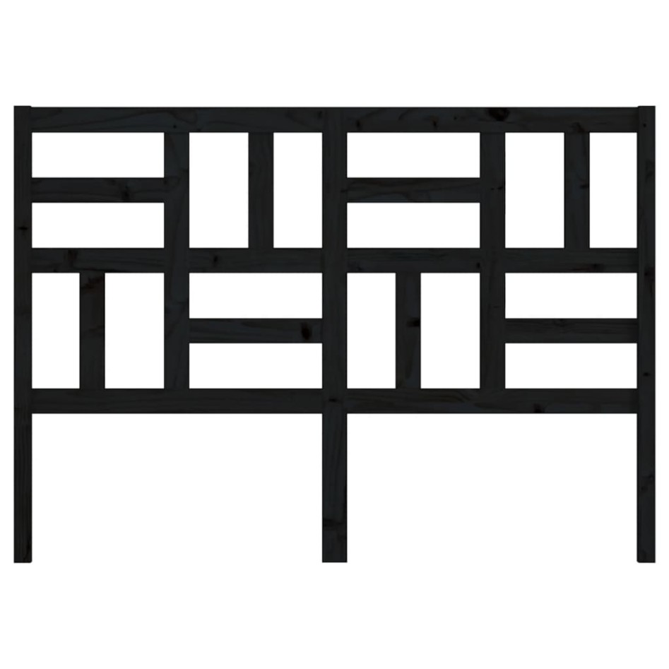 Cabecero de cama madera maciza de pino negro 126x4x104