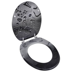 Asiento tapa de WC de madera MDF diseño de gotas de