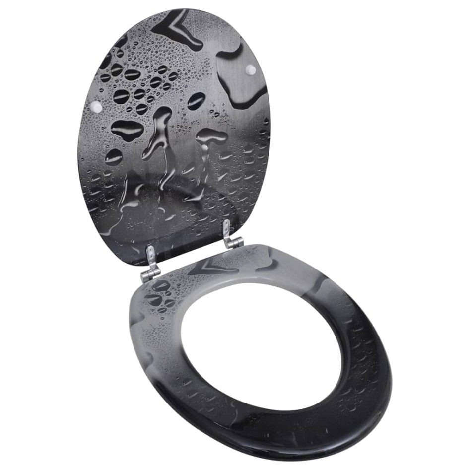 Asiento tapa de WC de madera MDF diseño de gotas de