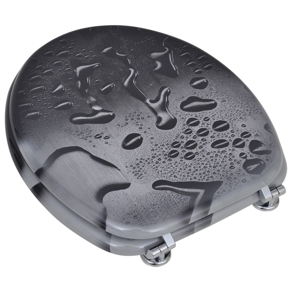 Asiento tapa de WC de madera MDF diseño de gotas de