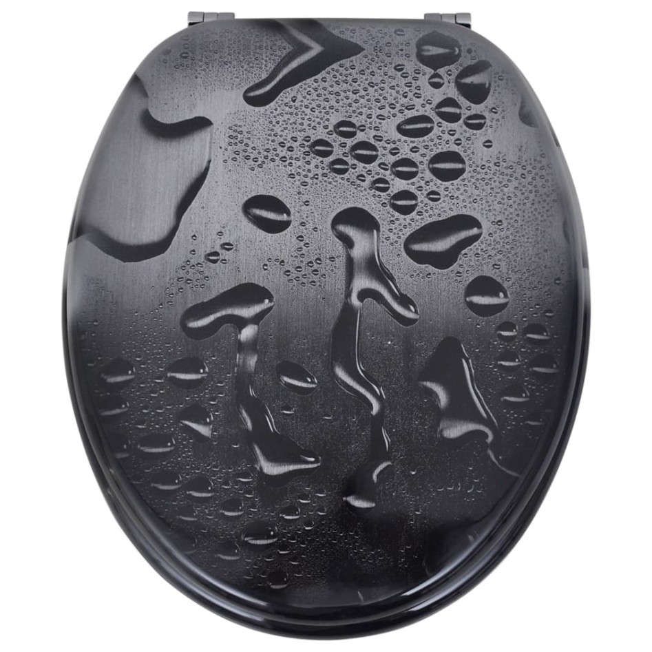 Asiento tapa de WC de madera MDF diseño de gotas de