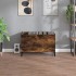 Mueble discos madera contrachapada roble ahumado 74,5x38x48
