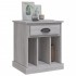 Mesita de noche color gris Sonoma 43x36x60