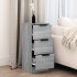 Aparador de madera contrachapada gris Sonoma 30x30x70
