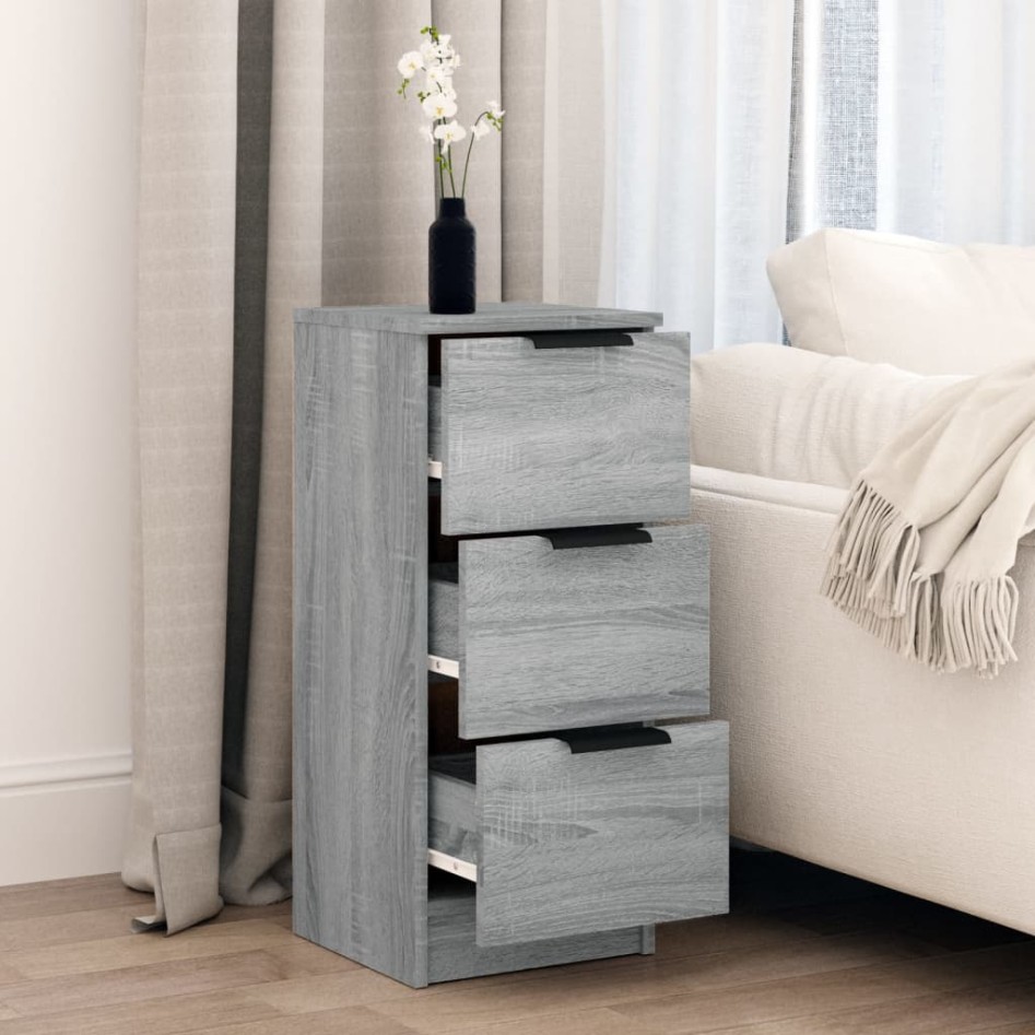 Aparador de madera contrachapada gris Sonoma 30x30x70