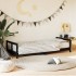 Estructura de cama para niños madera de pino negro 80x200