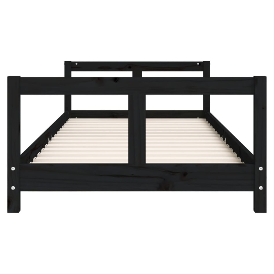Estructura de cama para niños madera de pino negro 80x200