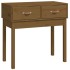 Mesa consola de madera maciza de pino marrón miel 76,5x40x75