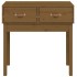 Mesa consola de madera maciza de pino marrón miel 76,5x40x75