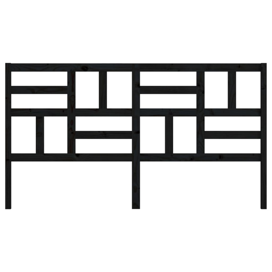 Cabecero de cama madera maciza de pino negro 206x4x104