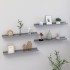 Estantes de pared 4 unidades gris 60x9x3