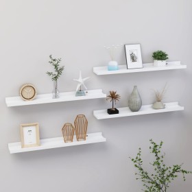 Estantes de pared 4 unidades blanco 60x9x3
