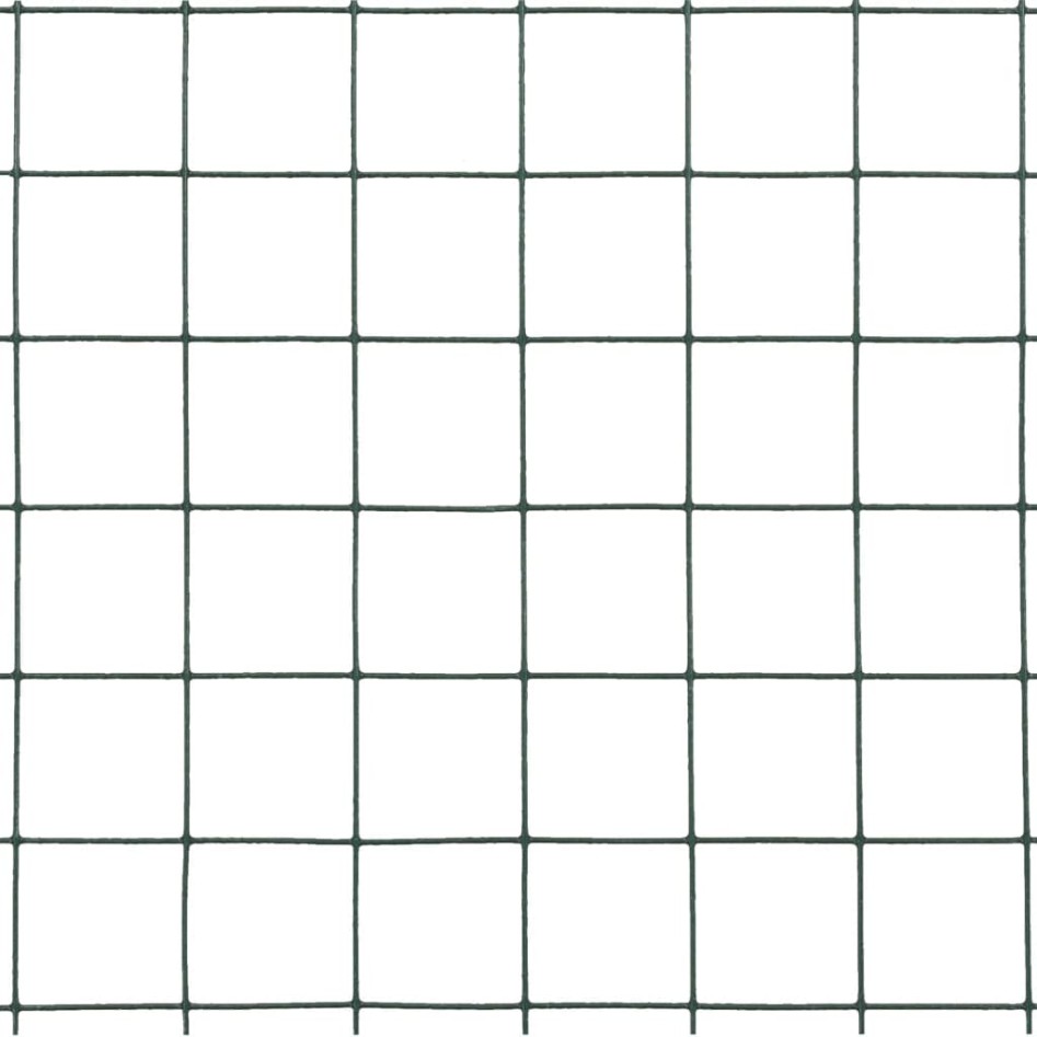 Alambrada de gallinero acero revestimiento PVC verde 10x1,5