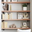 Estante de pared madera de roble tratada marrón claro 80x20x4cm