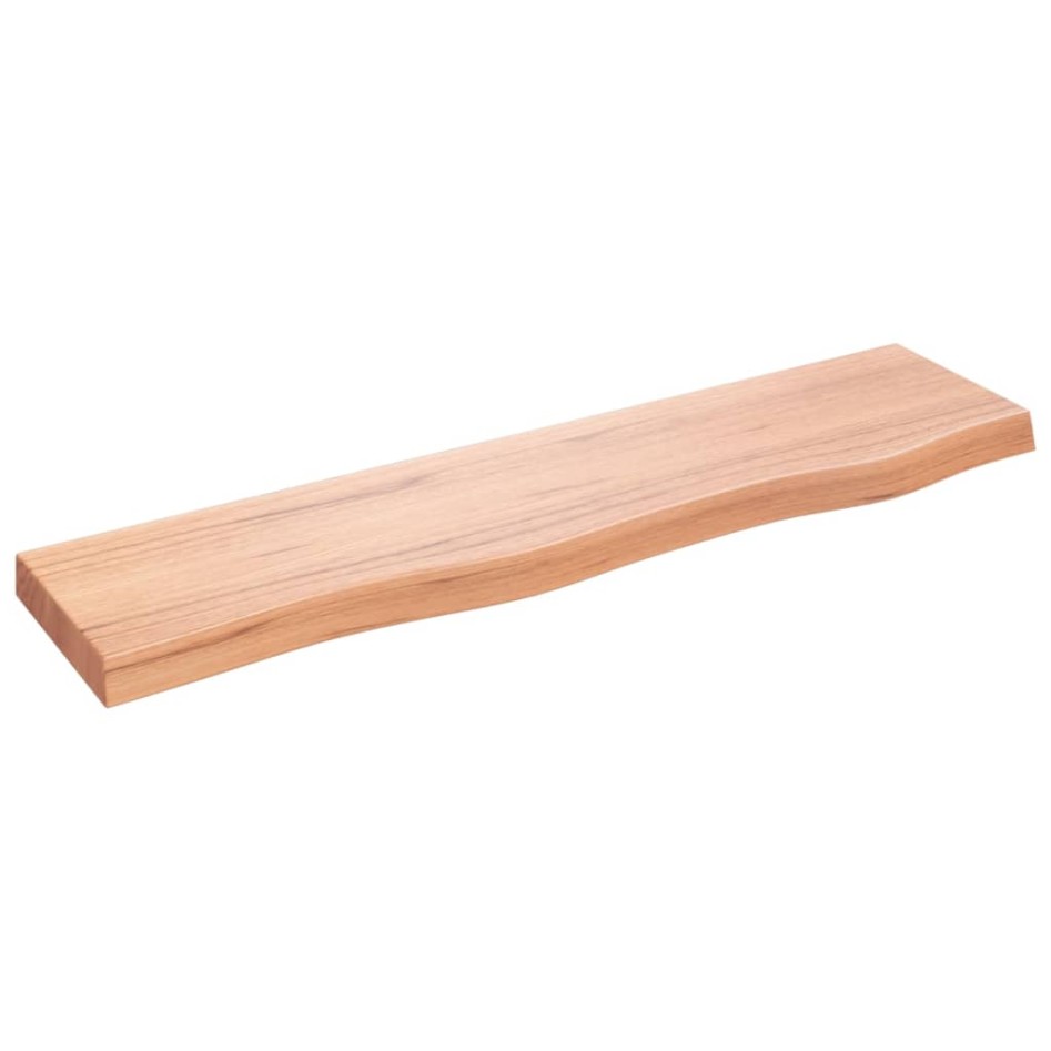 Estante de pared madera de roble tratada marrón claro