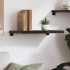 Estante pared madera roble tratada marrón oscuro 60x30x(2-4)