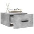 Mesitas de noche de pared 2 uds color gris hormigón 35x35x20