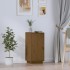 Aparador de madera maciza de pino marrón miel 34x40x75