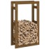 Estante para leña madera maciza de pino marrón miel