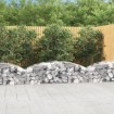 Cesta de gaviones forma arco hierro galvanizado 200x50x40/60 cm