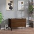 Mueble discos madera contrachapada roble marrón 74,5x38x48
