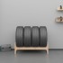 Soporte para neumáticos madera maciza de pino 120x40x40
