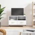 Mueble de TV madera contrachapada blanco brillo 80x36x50