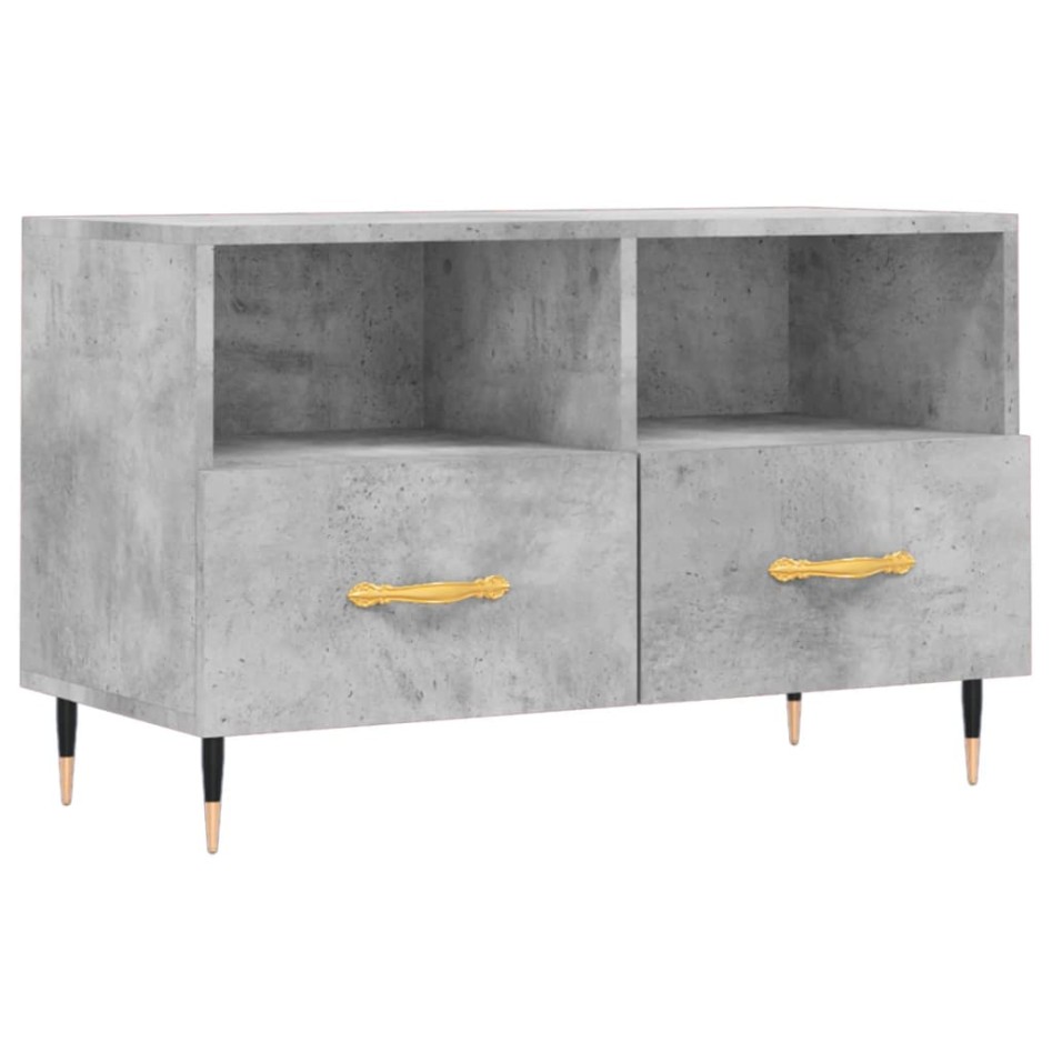 Mueble para TV madera contrachapada gris hormigón 80x36x50