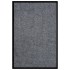 Felpudo de rayas gris 80x120