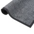 Felpudo de rayas gris 80x120