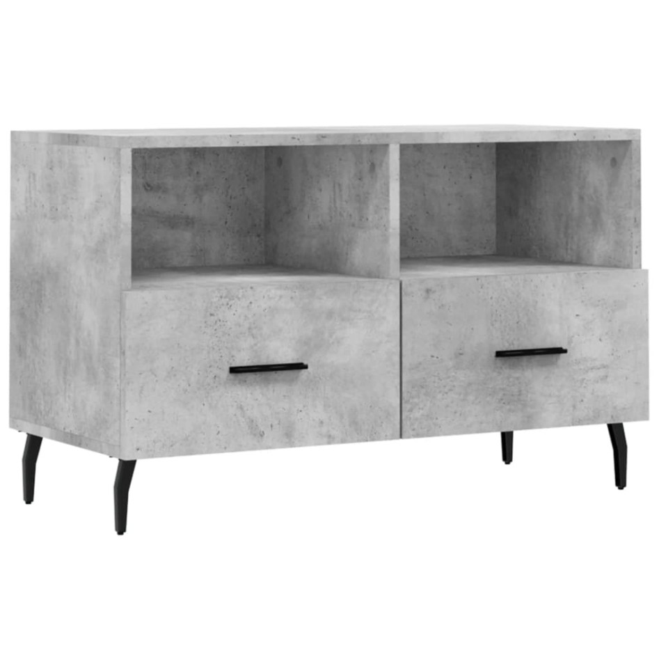 Mueble para TV madera contrachapada gris hormigón 80x36x50