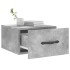 Mesitas de noche de pared 2 uds color gris hormigón 35x35x20